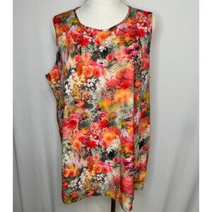 Athleta Refined Zephyr Tank Renewed Bloom Spring Pink Size L Large Floral